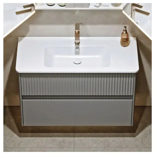 Тумба с раковиной KABINKA.KZ Wave 105, 105x71x50 см, серый купить,NaN