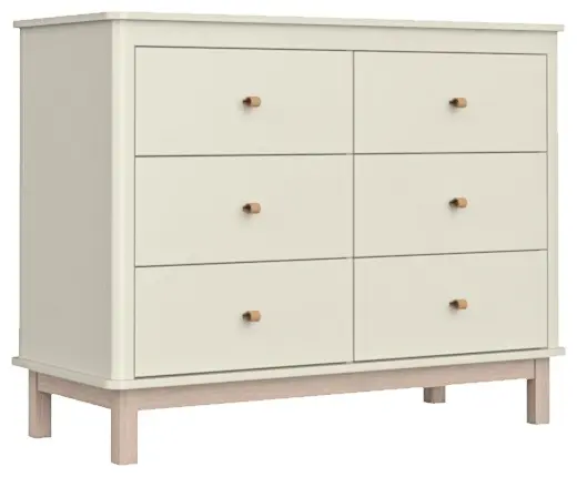Детский комод Ellipse Classic, 112.6x50.2x88 см, белый, бежевый
