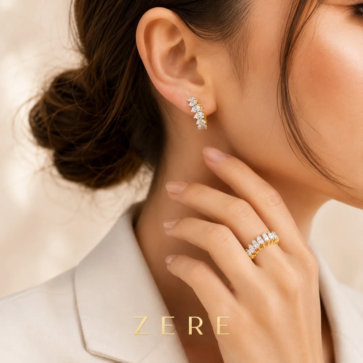 Комплект украшений Zere ZR250606 жёлтое золото 8г 17.5р купить,693000