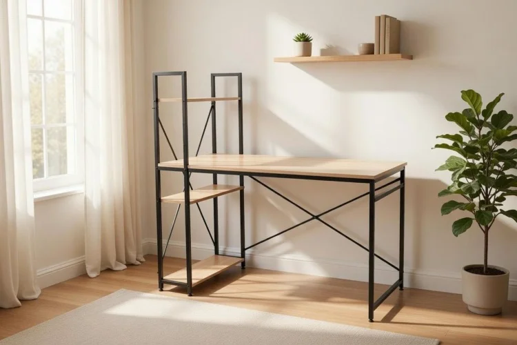 Стол компьютерный 120х60x122см черно-коричневый