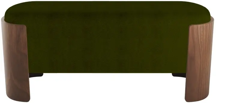 Банкетка Ellipse Lagom, 100x41x44 см, коричневый, зеленый