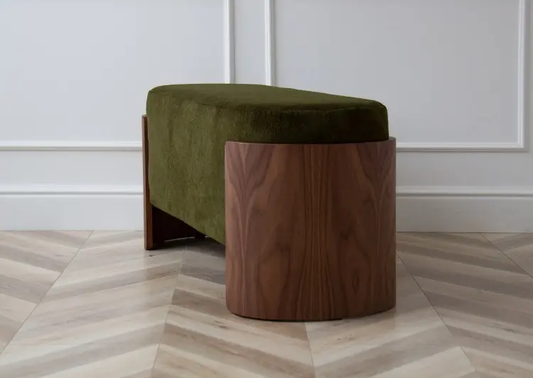 Банкетка Ellipse Lagom, 100x41x44 см, коричневый, зеленый