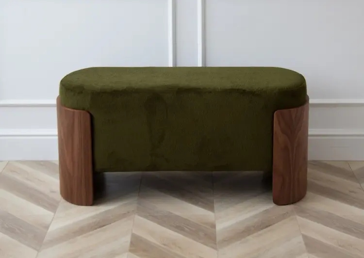 Банкетка Ellipse Lagom, 100x41x44 см, коричневый, зеленый