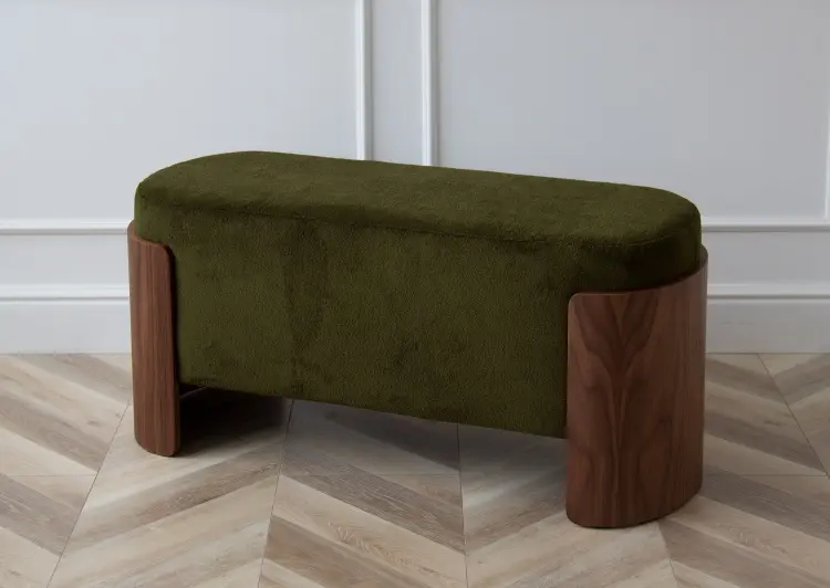Банкетка Ellipse Lagom, 100x41x44 см, коричневый, зеленый