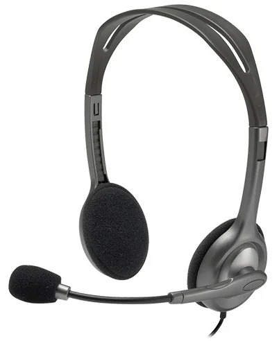 Наушники Logitech Stereo Headset H111 серый