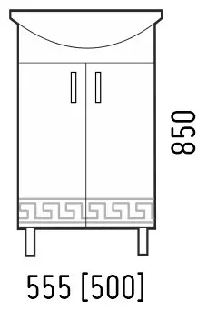 Тумба с раковиной Corozo ОЛИМП 55, 55x85x44 см, белый купить,NaN