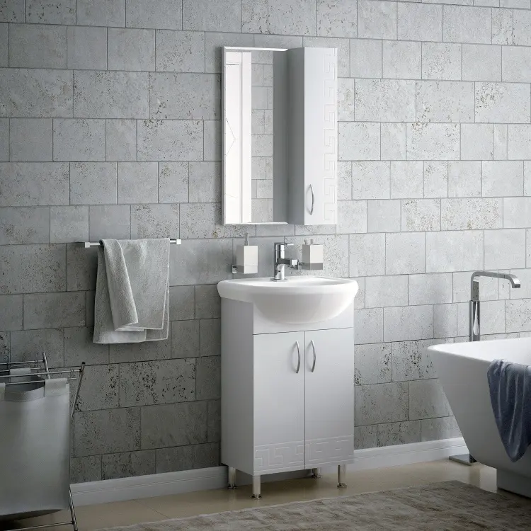 Тумба с раковиной Corozo ОЛИМП 55, 55x85x44 см, белый купить,NaN