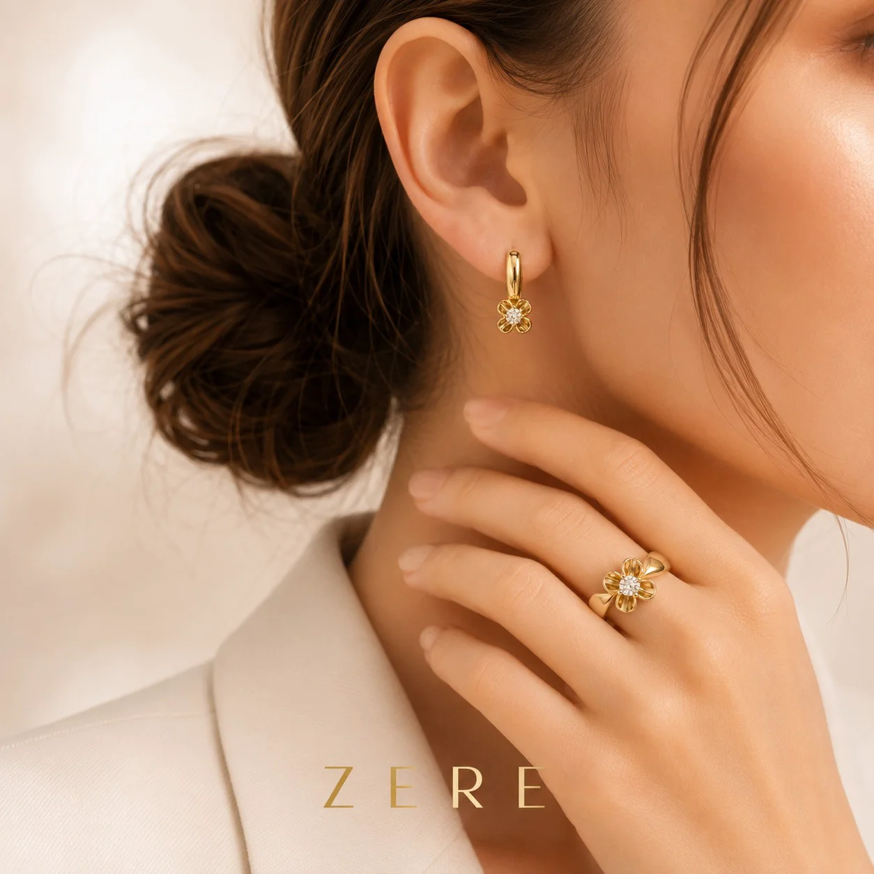 Комплект украшений Zere ZR250608 жёлтое золото 5.92гр 17.5р  купить,496200