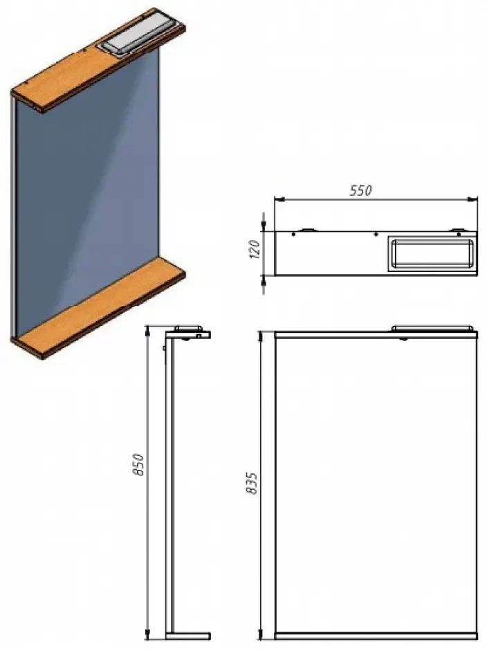 Зеркало настенное Juventa 55x85 см купить,57906