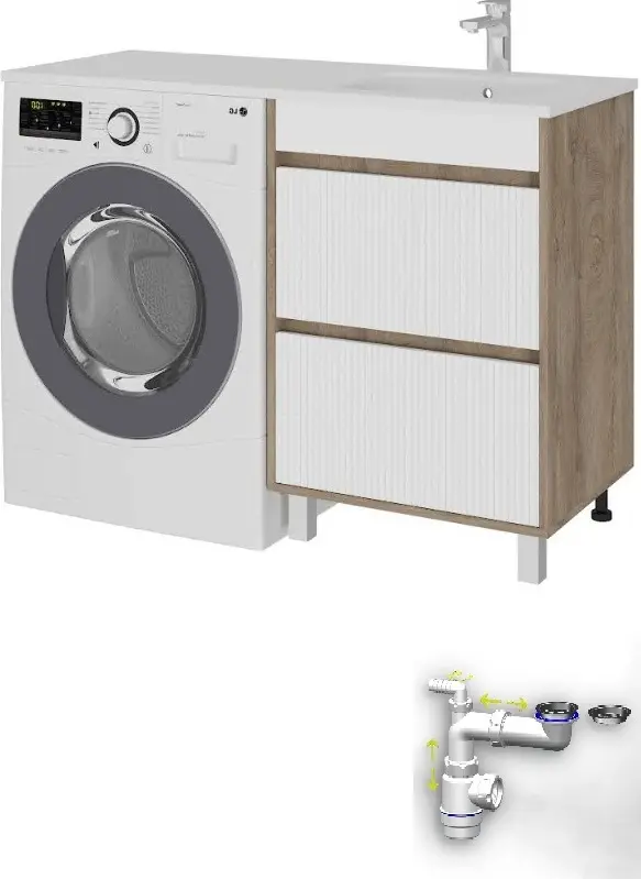 Тумба с раковиной KABINKA.KZ K0000234679, 120x85x45 см, белый - ForteMarket Тумба с раковиной KABINKA.KZ K0000234679, 120x85x45 см, белый купить,NaN