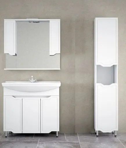Тумба без раковины KABINKA.KZ Мирра 75, 75x85x47 см, белый купить,NaN