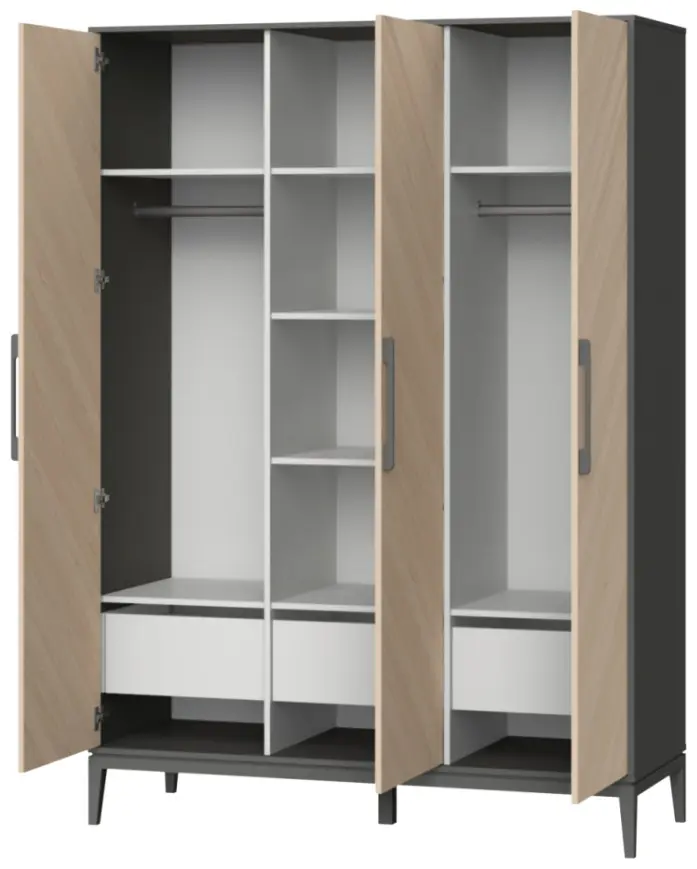 Детский распашной шкаф Ellipse Fjord 148.2х55х210 см купить,NaN