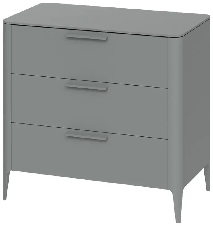 Комод Ellipse Type, 90x51x85 см, серый
