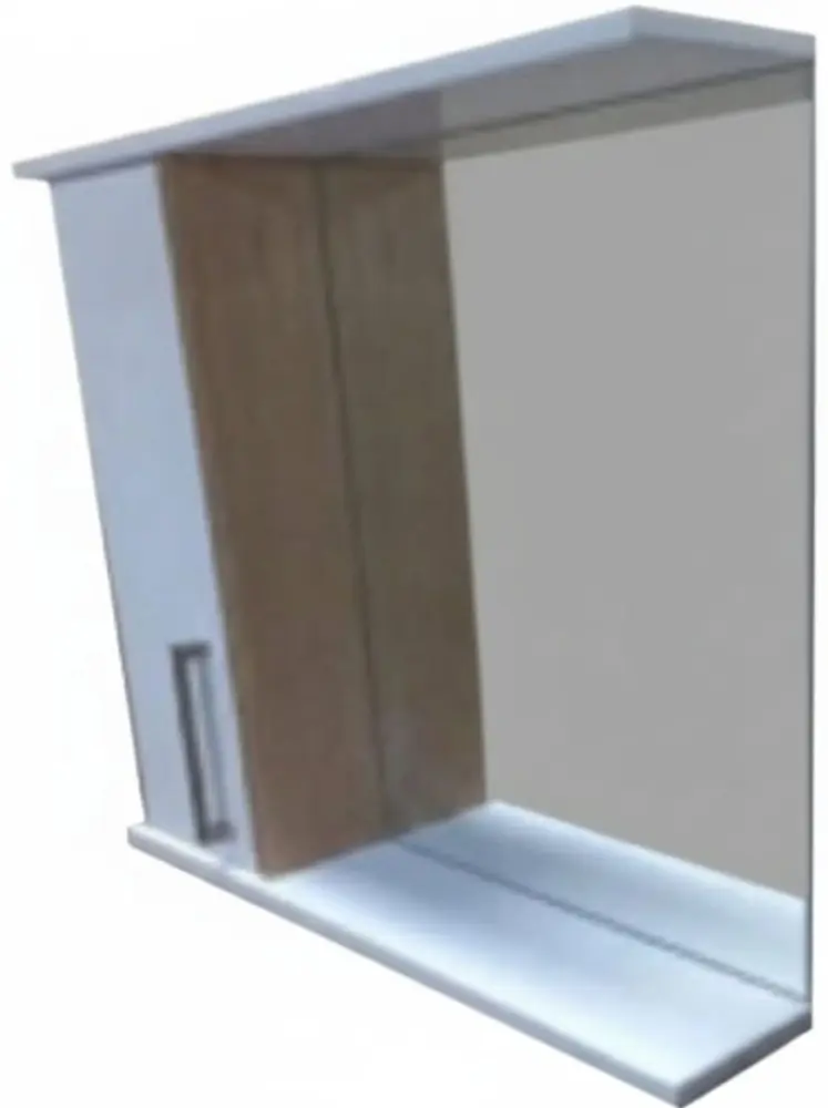Шкаф зеркальный навесной KABINKA.KZ Дуэт 50, 50x15x70 см, белый, коричневый купить,NaN