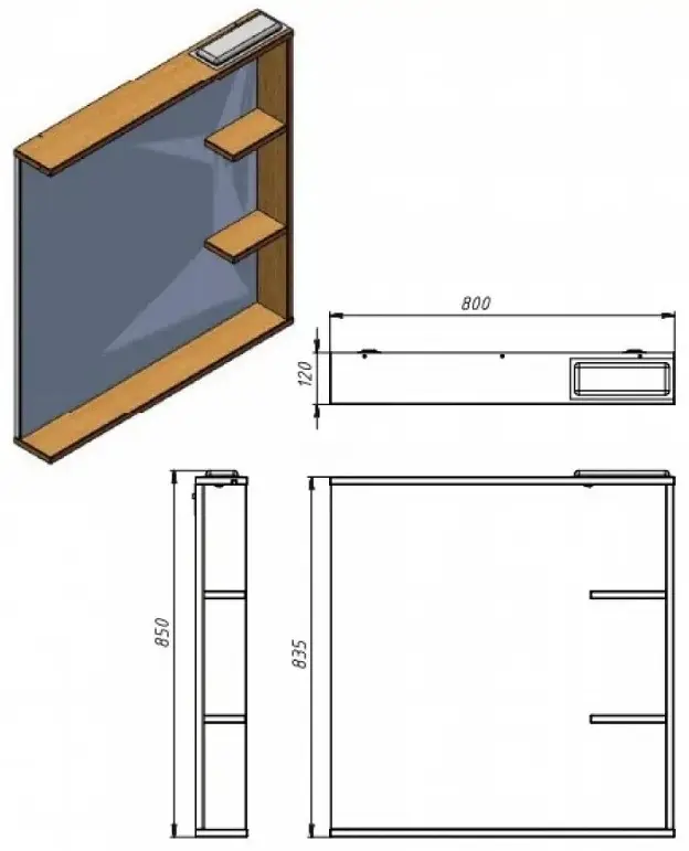Зеркало настенное Juventa 80x85 см купить,75950