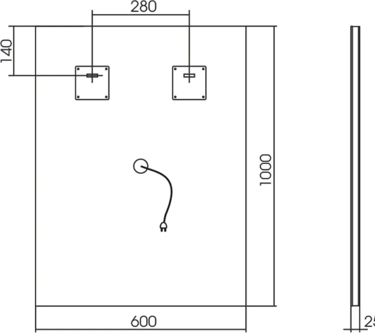 Зеркало настенное Azario 60x80 см купить,100800