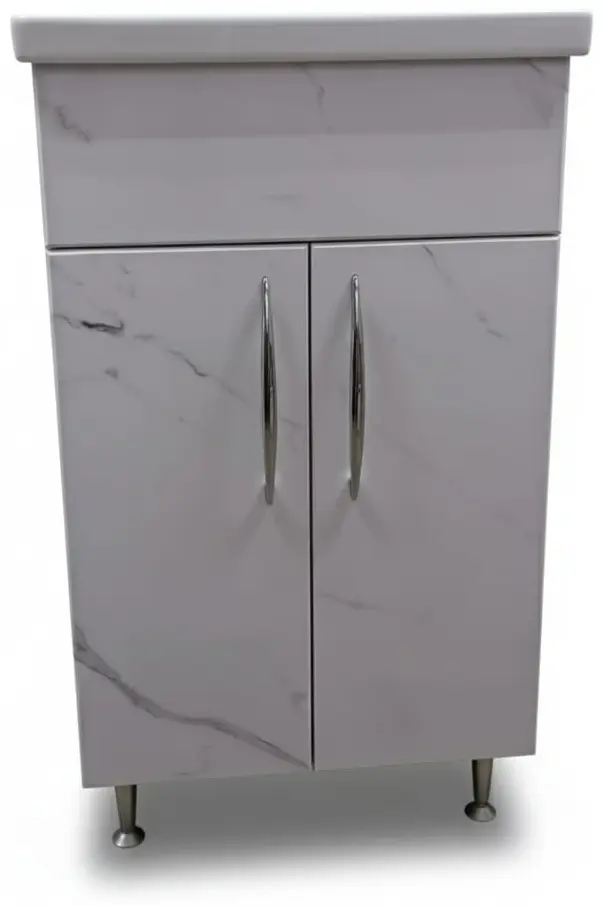 Тумба с раковиной KABINKA.KZ Мрамор, 47x80x38 см, белый купить,NaN
