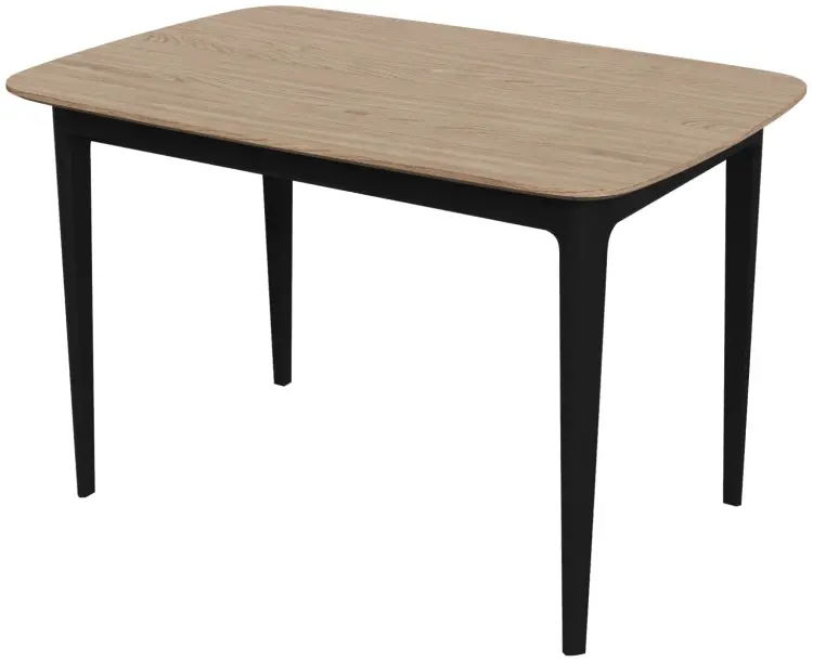 Обеденный стол Ellipse Tammi, 120х80x75 см, ЛДСП, МДФ, черный, коричневый