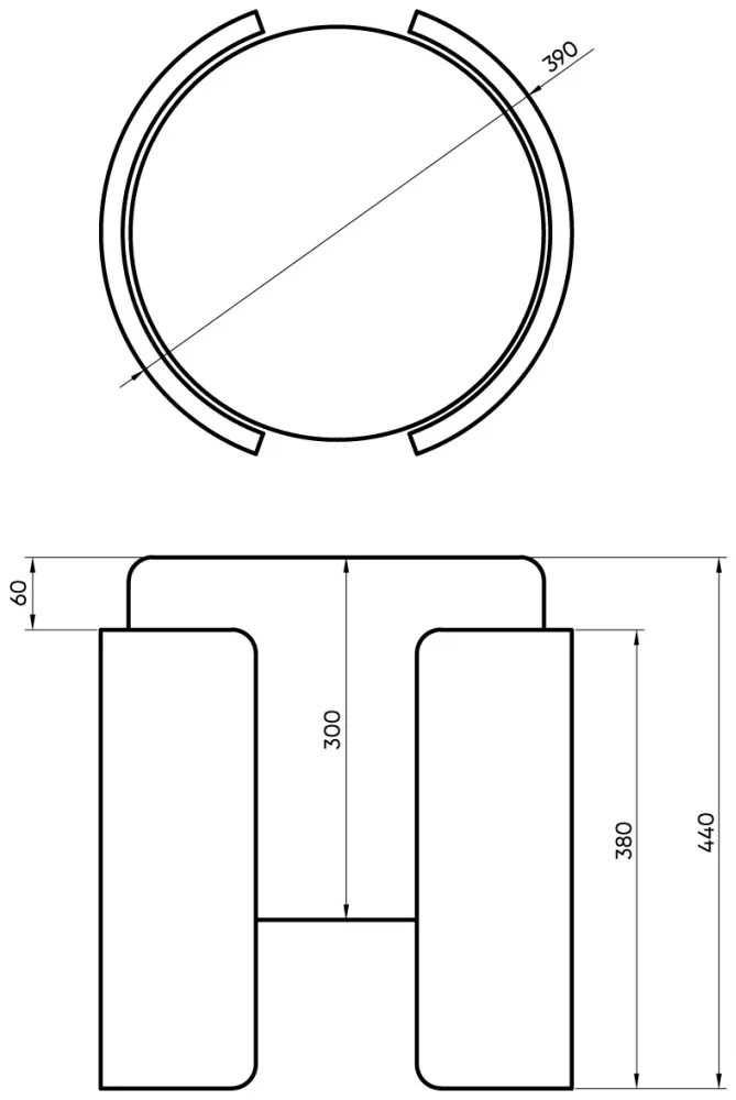 Пуф Ellipse Lagom, 39x39x44 см, коричневый, зеленый