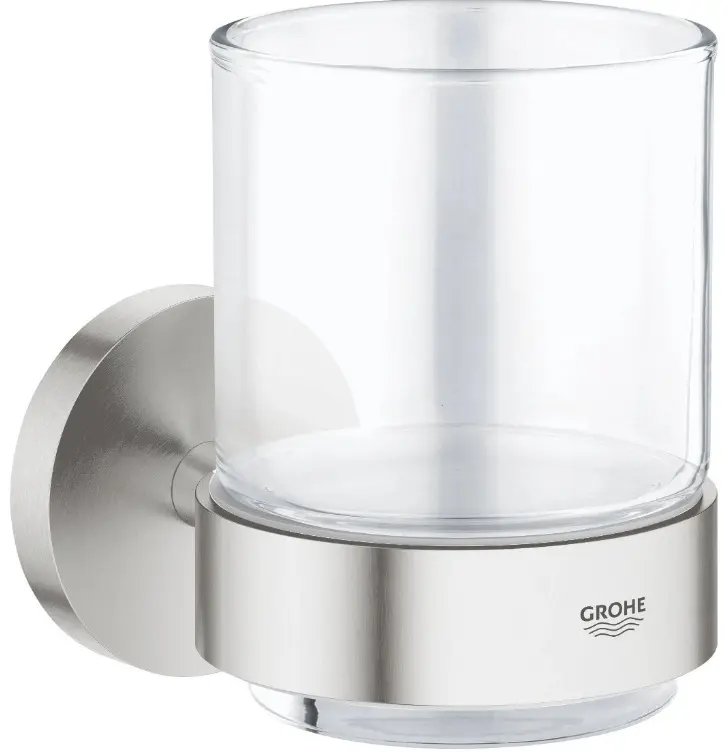 Grohe стакан Essentials, суперсталь 1 шт, металл, стекло