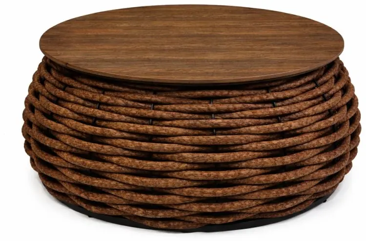 Садовый стол DeckWood 2958 коричневый 98х98х35 см