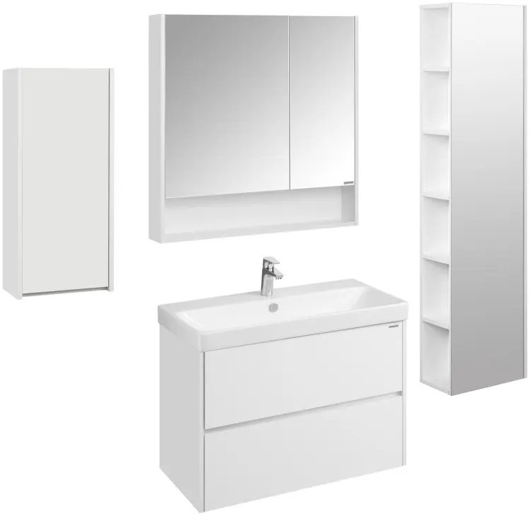 Акватон Сканди 90 , 90x13x85 см, белый, коричневый купить,NaN