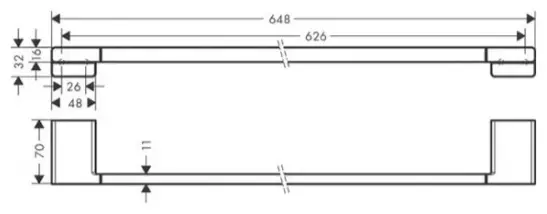 Hansgrohe держатель 41747140 1 шт, металл