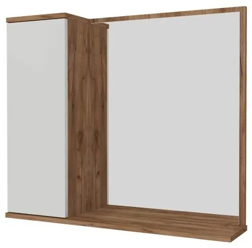 Шкаф зеркальный навесной KABINKA.KZ Ангелика, 70x17.5x70 см, коричневый купить,NaN