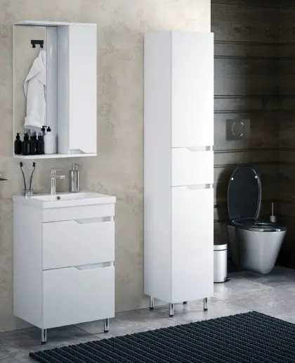 Шкаф навесной Corozo "Теона" 50 правый Cetus, 50x15x74 см, белый купить,NaN
