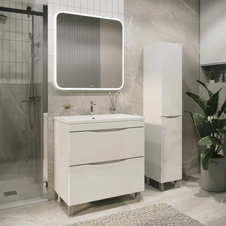 Тумба с раковиной KABINKA.KZ Андрея 80, 79x81.1x47.2 см, белый купить,NaN