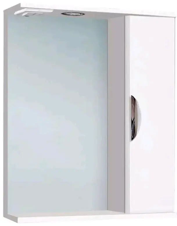 Шкаф зеркальный навесной KABINKA.KZ Ника 600 свет, 60x15x70 см, белый купить,NaN