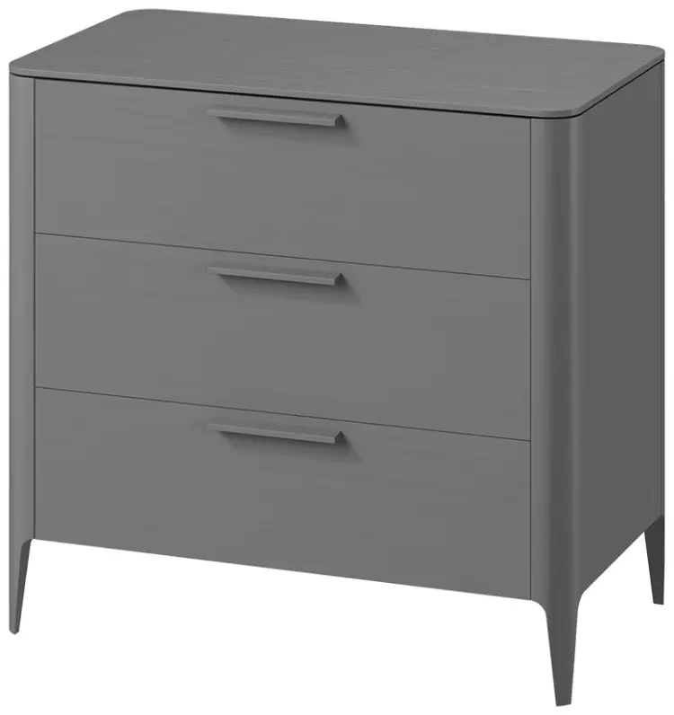 Комод Ellipse Type oak, 85x51x90 см, серый