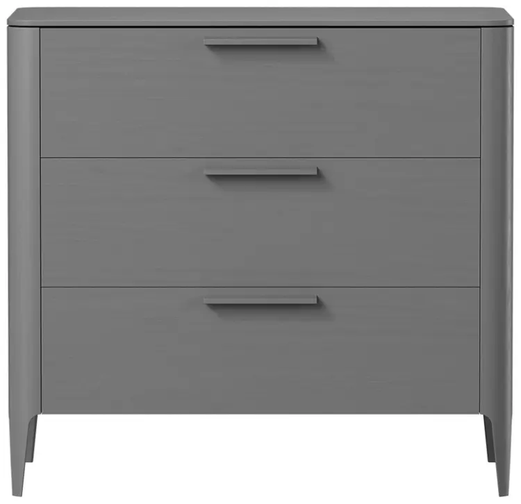 Комод Ellipse Type oak, 85x51x90 см, серый
