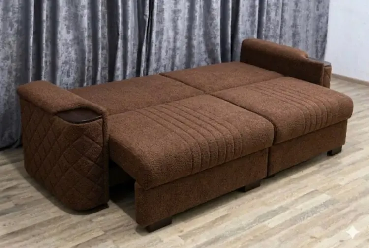 Диван Николь, 250х110 см, обивка букле, коричневый купить,NaN