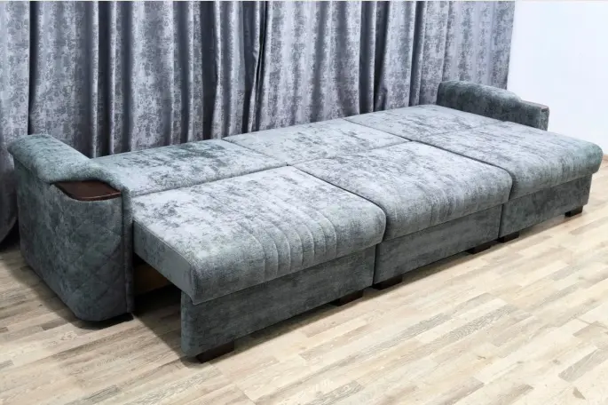 Диван Николь, 350х110 см, обивка ткань, серый купить,NaN