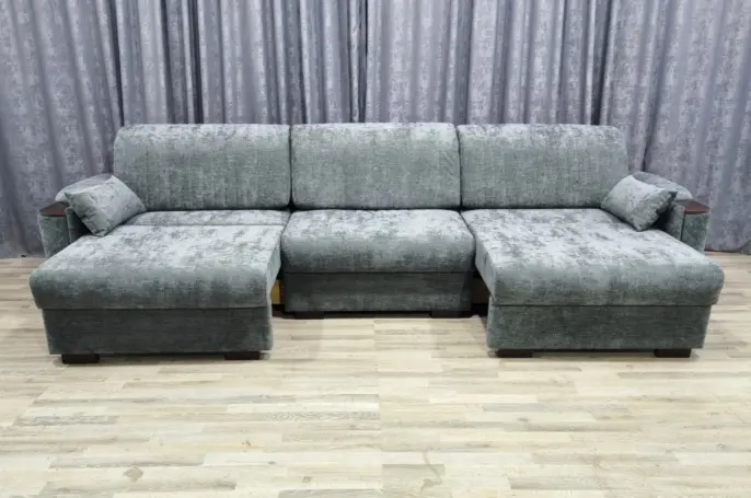 Диван Николь, 350х110 см, обивка ткань, серый купить,NaN