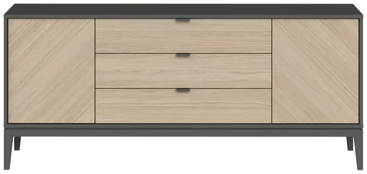 ТВ-тумба напольная Ellipse Fjord, 162x70x51 см, темно-серый