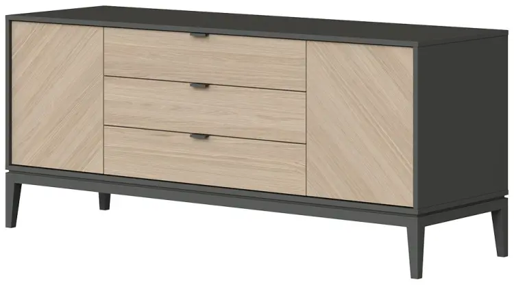 ТВ-тумба напольная Ellipse Fjord, 162x70x51 см, темно-серый