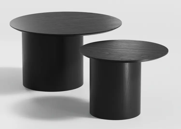 Журнальный столик Ellipse Type, 60х60x41 см, черный