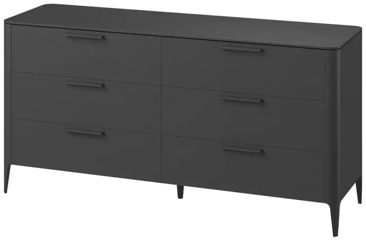 Комод Ellipse Type oak, 170x51x85 см, черный купить,NaN