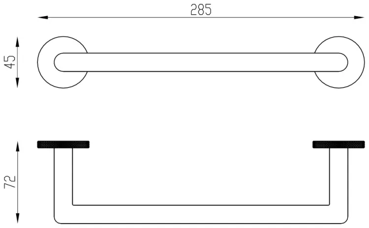 Abber держатель Pol 316 AA1953BGG 1 шт, нержавеющая сталь
