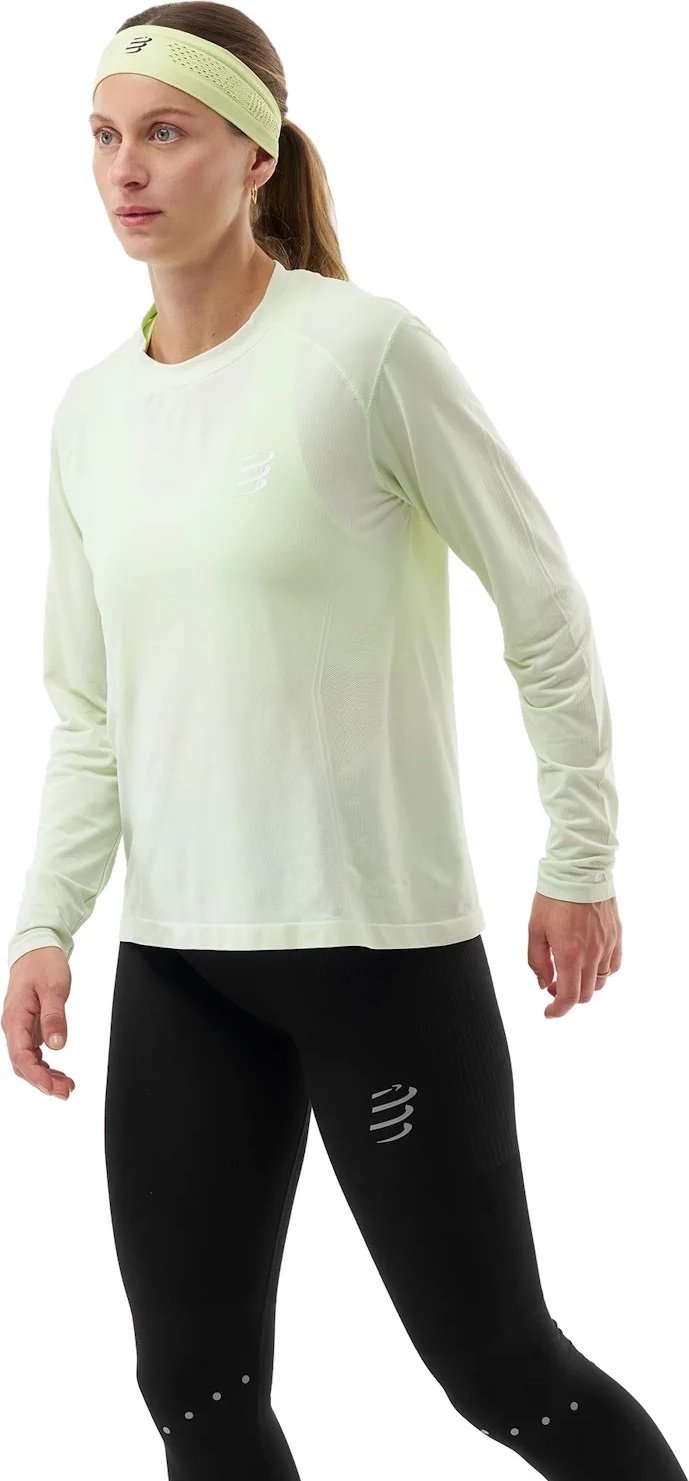 Лонгслив Compressport зеленый