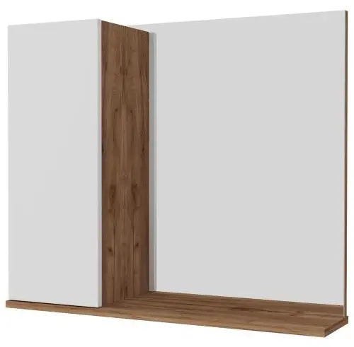 Шкаф зеркальный навесной KABINKA.KZ Амали, 80x17.5x70 см, коричневый купить,NaN