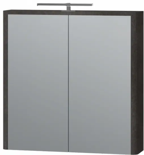 Шкаф зеркальный навесной KABINKA.KZ LvrMC-60, 60x16x70 см, серый купить,NaN