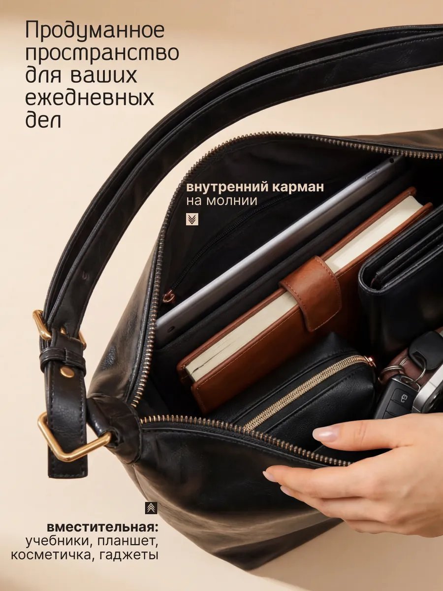 Сумка кросс-боди Morin экокожа черный купить,NaN