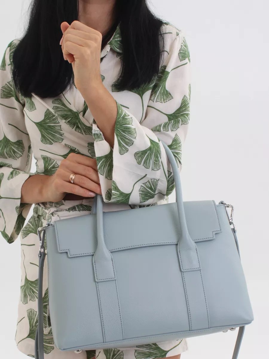 Сумка тоут FoxesBag натуральная кожа зеленый купить,NaN