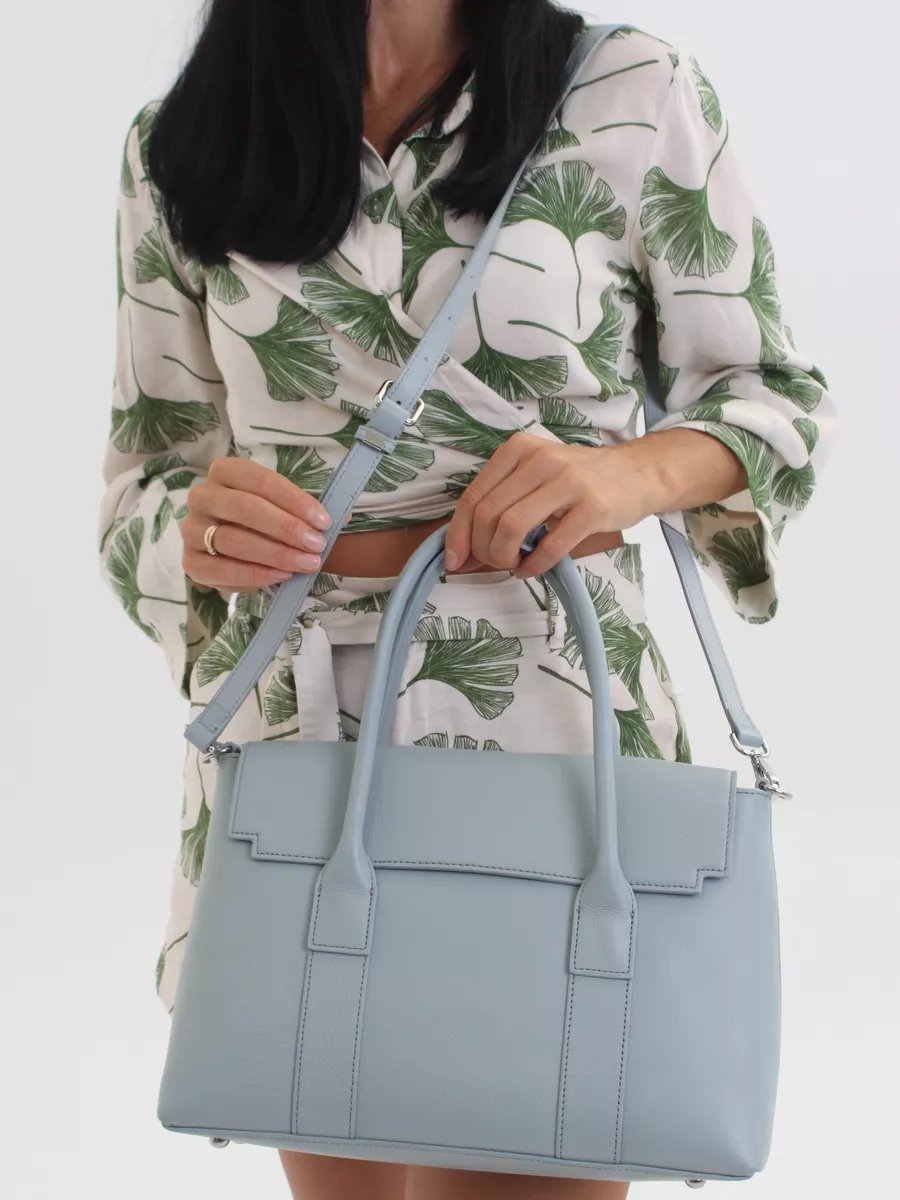 Сумка тоут FoxesBag натуральная кожа зеленый купить,NaN