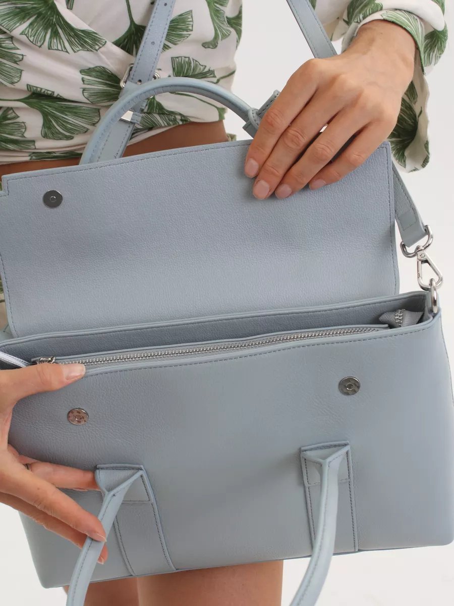 Сумка тоут FoxesBag натуральная кожа зеленый купить,NaN
