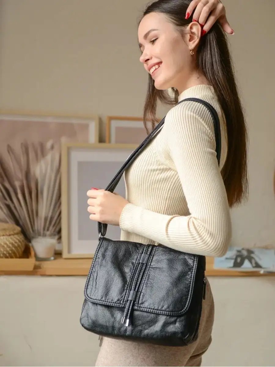 Мини-сумка MONBAG экокожа черный купить,NaN