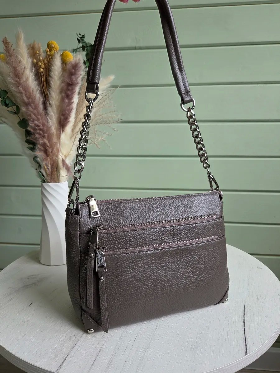 Сумка кросс-боди FEELBAGS натуральная кожа коричневый купить,NaN